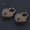 Vintage Heart Shape Padlock Bag Travel Suitcase Luggage Box Case Key Lock