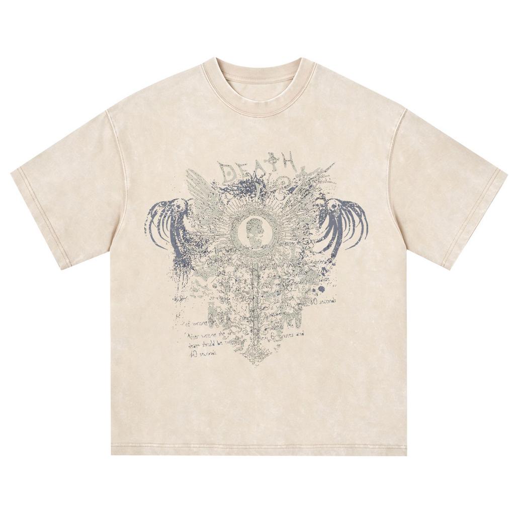 Anime Death Note Misa Aunisexe Vintage Washed T Shirts Unisex Unisex Clothing Fashion Gothic Short Sleeve Oversized Tshirts Streetwear