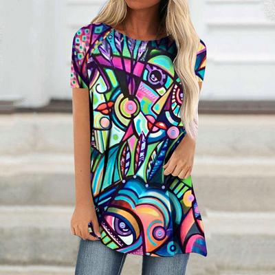 Абстрактная живопись 3D принт футболка женская мода футболки женские топы футболки портрет футболка женская одежда Y2k Camisetas Girl