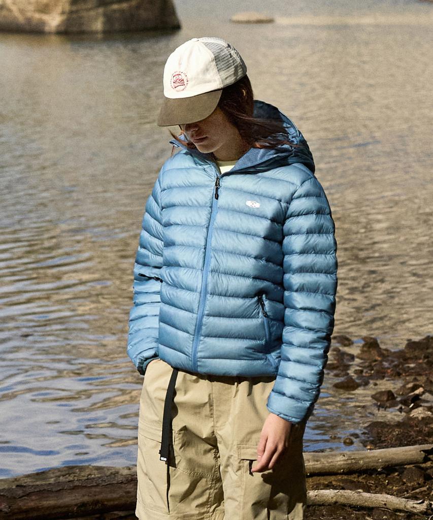 Fluke Lock Down Light See-Through Down Jacket Blue Fpj225