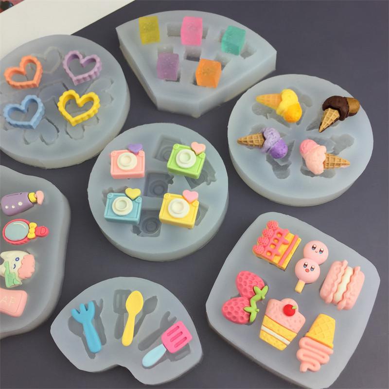 Heart-Shaped Chocolate & Strawberry Ice Cream Cake Silicone Mold