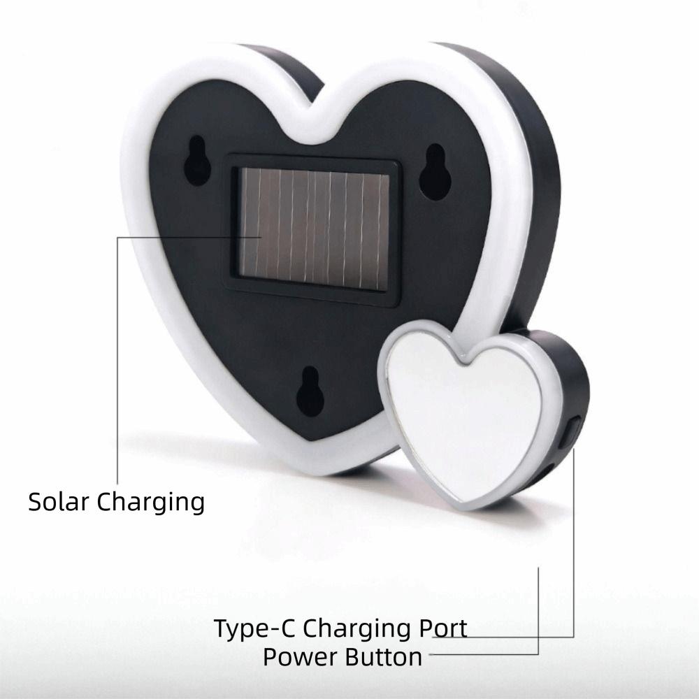 Solar Powered Solar Powered Car Light Type-C Rechargeable Wireless Car Decoration For Car Window
