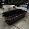Oil Drain Pan Pouring Spout Parts Cleaning Pan Auto Maintenance Sleek Finish Garage Supply Black for Workshop