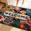 Красивый Цветочный Придверный Коврик Нескользящий Напольный Коврик Впитывающий Коврик для Ванной Комнаты Ковер для Спальни Гостиной Ковер Приветственный Коврик