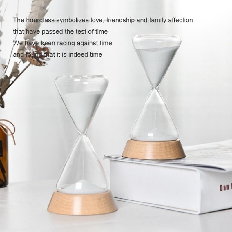 Новые скандинавские стеклянные песочные часы с каплями времени и деревянной основой для украшения дома, поделок, подарков, настольного украшения, офисного таймера