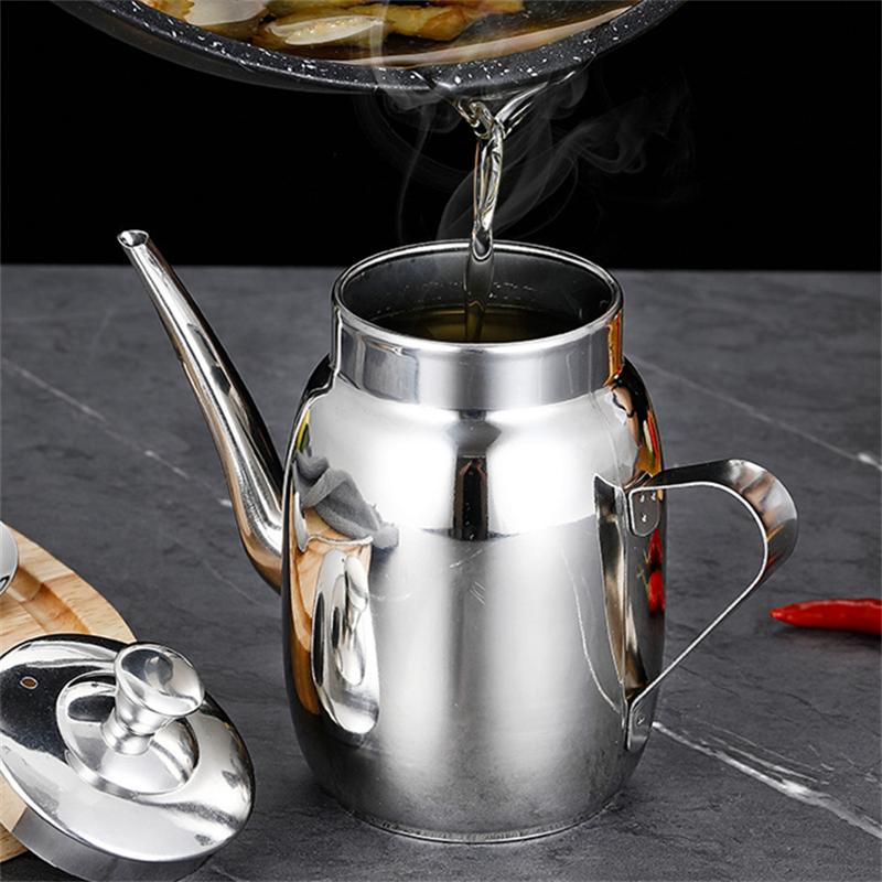 Нержавеющая стальная масляная графинчик Банка для оливкового масла Соевый соус Масло Дозатор Герметичный контейнер для приправ Кухонный инвентарь Инструмент для приготовления пищи