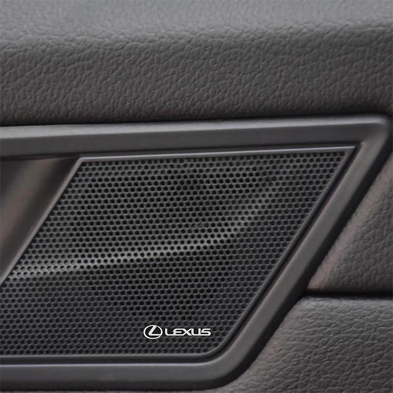 Для Lexus F SPORT ES RX NX LS UX LM LX GX LC RZ IS CT GS RC HS Автомобильные Алюминиевые 3D Декоративные Наклейки Эмблемы для Аудио Стерео Динамиков