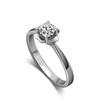 Platinum-Plated Wedding Ring, Women'S Simple Zirconium Diamond Single Ring.