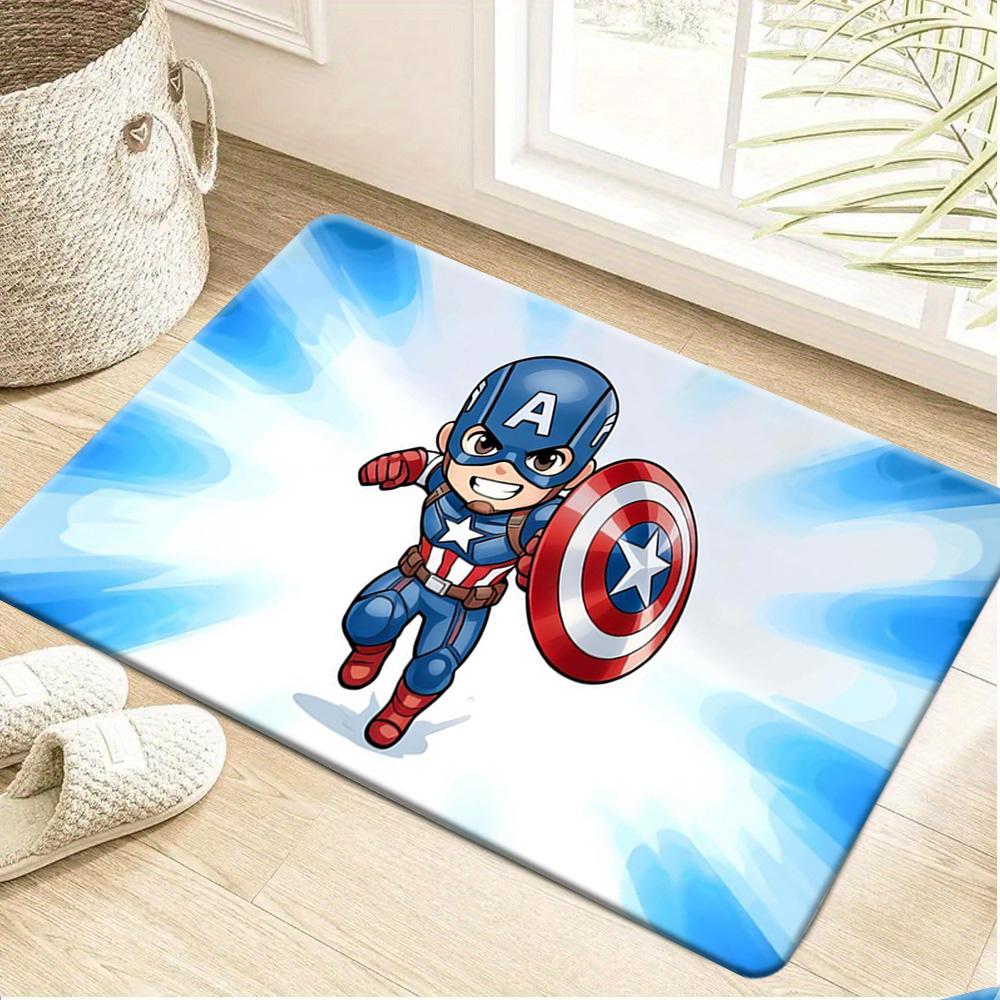1pc, Floor Mat, Designed with Superhero & Classic Hero Themes, Multiple Sizes, Suitable for Living Room, Bathroom, Kitchen, H