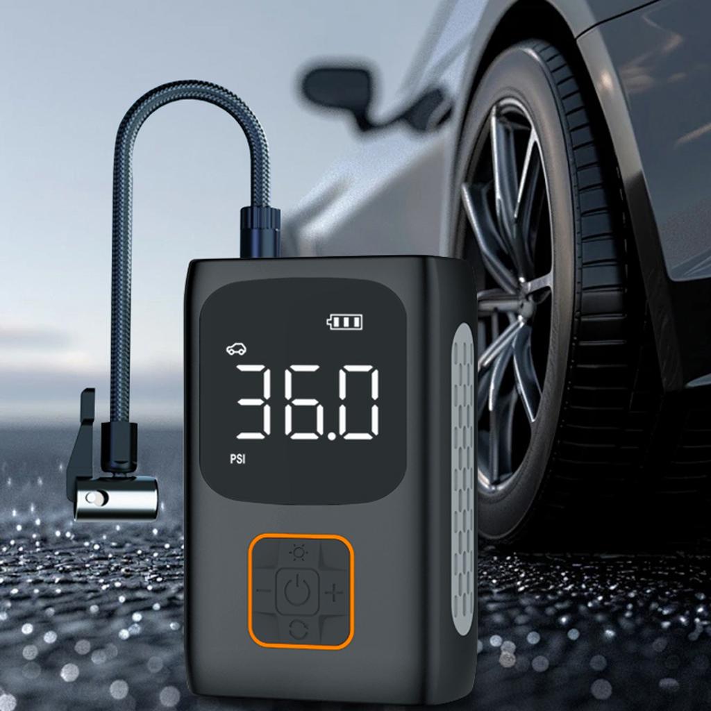 Беспроводной насос для шин и портативный компрессор для велосипеда с цифровым дисплеем, 4 режима, портативный, перезаряжаемый, для автомобильных шин, двигателя, велосипеда, мяча