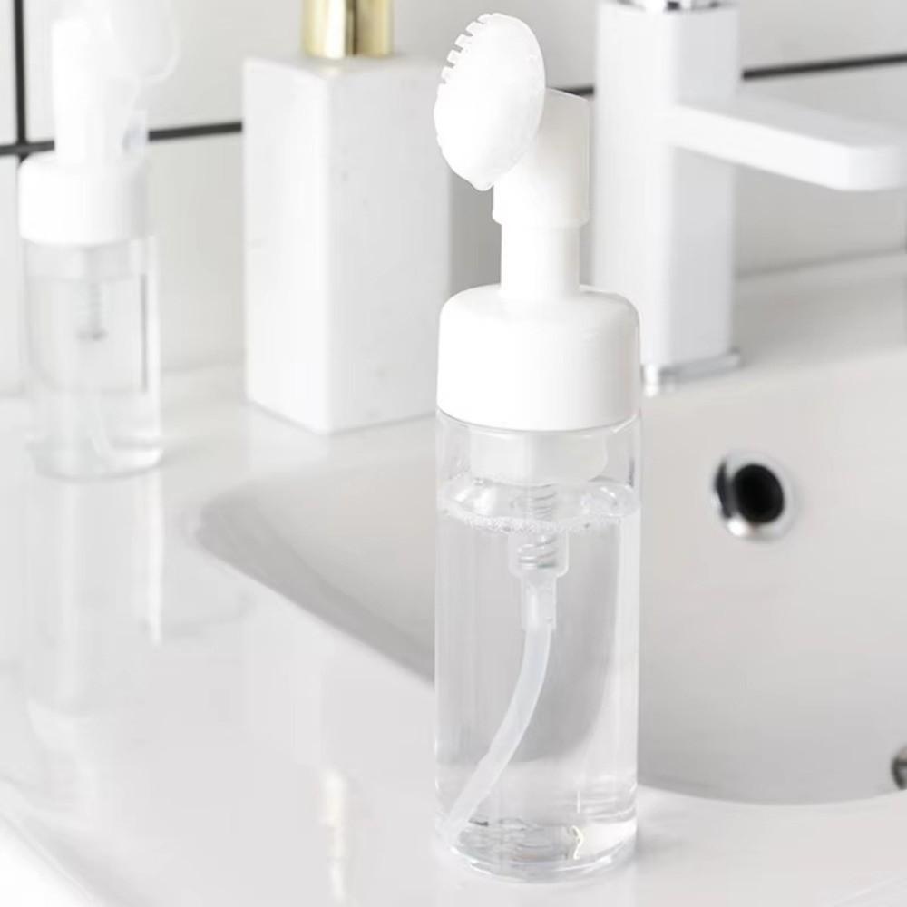 Silicone Brush Soap Foaming Bottle PET Facial Cleanser Bottle Facial Cleaning