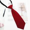 Однотонный галстук в стиле колледжа для девочек, 23 см - модный школьный аксессуар JK