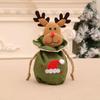Christmas Decoration Supplies Linen Bag Cartoon Three-Dimensional With Bell Closing Gift Bag Candy Bag