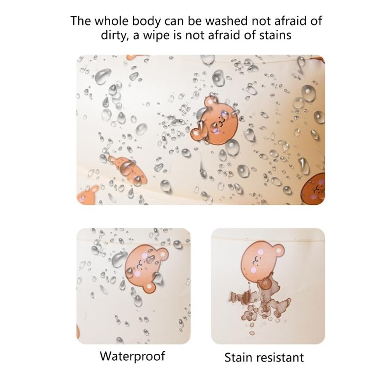 Детское кресло для обучения плаванию, надувное и складное, детский табурет для купания, с мультяшным рисунком медведя, детское кресло для игр в бассейне