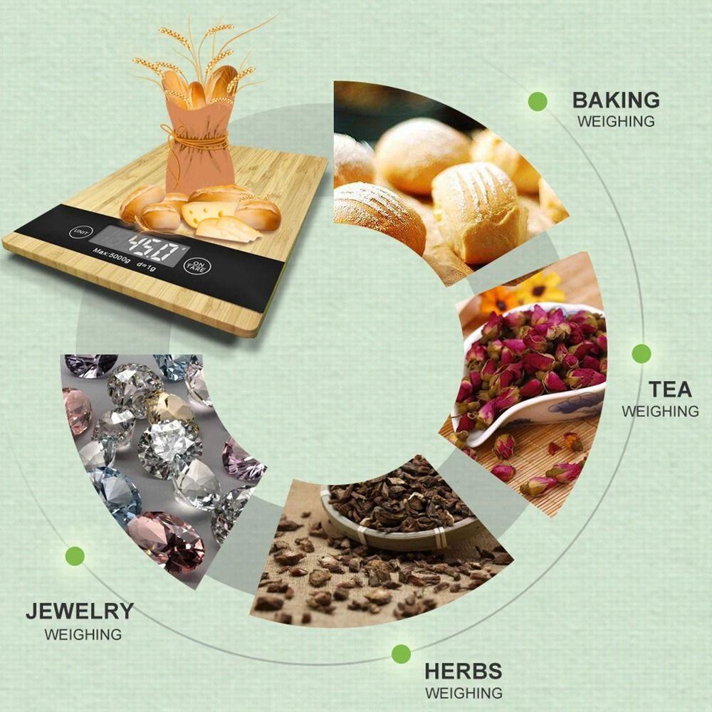 Функция тары Цифровые пищевые весы ЖК-дисплей Электронные бытовые весы Фрукты