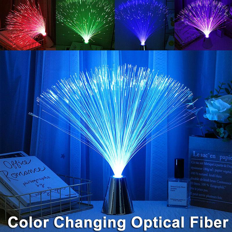 Multicolor Led Fiber Optic Light Night Lamp Christmas Wedding Holiday Home Decor