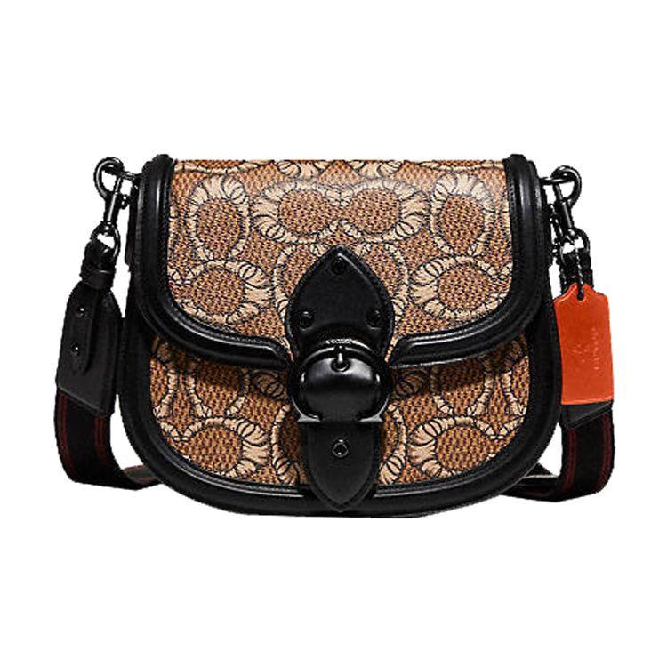 Coach X Jordan Collaboration Beat 23 Snap Closure Color Block Classic Monogram Canvas With Leather Shoulder Crossbody Bag Medium C6972-JILK4