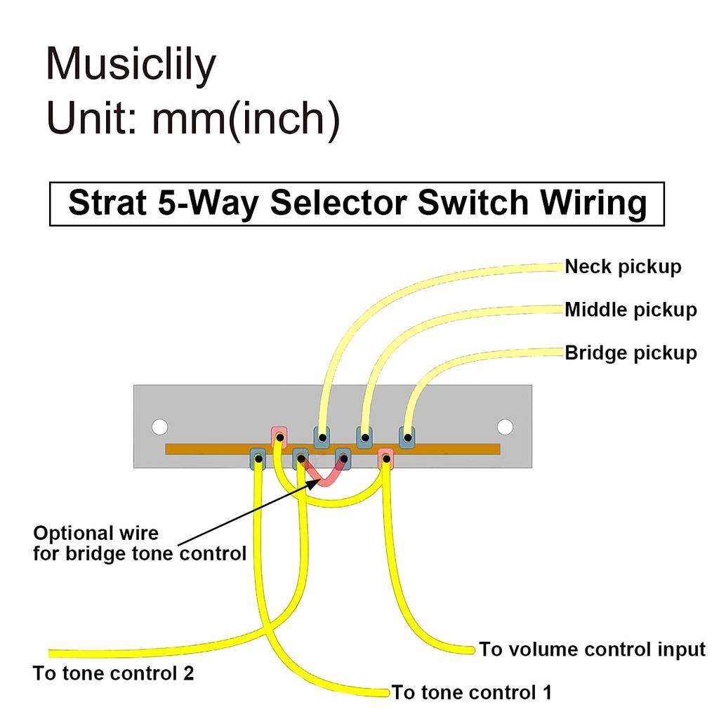 5-позиционный переключатель для электрогитары Strat ST Style Oak-Grigsby