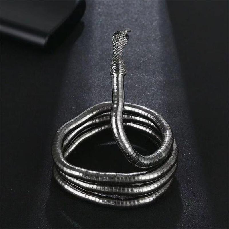Dark Earth Cool Snake Necklace Men and Women European and American Style Exaggerated Niche Personality Design Sense Adjustable