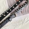 Thin Women's Rivet Belt Extra Long Dress Jeans Belt Vintage Leather Waist Belt  Spicy Girls