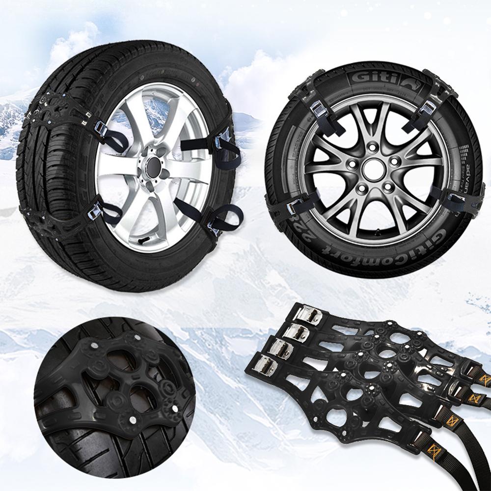 4pcs Universal Car Winter Tire Wheels Snow Chains Snow Tire Anti-skid Chains Wheel Tyre Cable Belt Winter