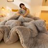 Winter Mink Down Quilt Cover Double-sided Plush Princess Style Coral Down Quilt Cover Crystal Velvet