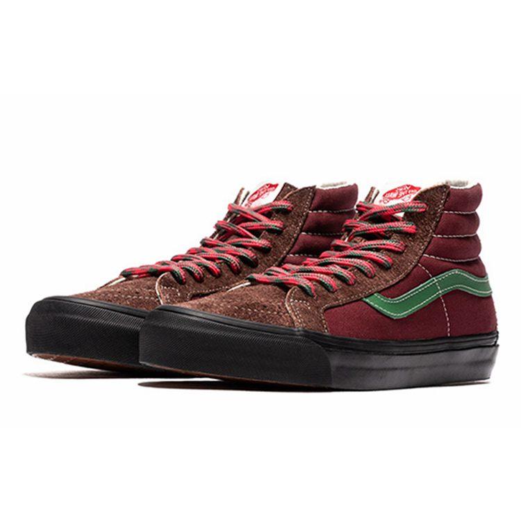 Vans SK8 Hi Vault Ретро скейтбордические кроссовки Унисекс Бордовый Красный VN0A4BVBTIX