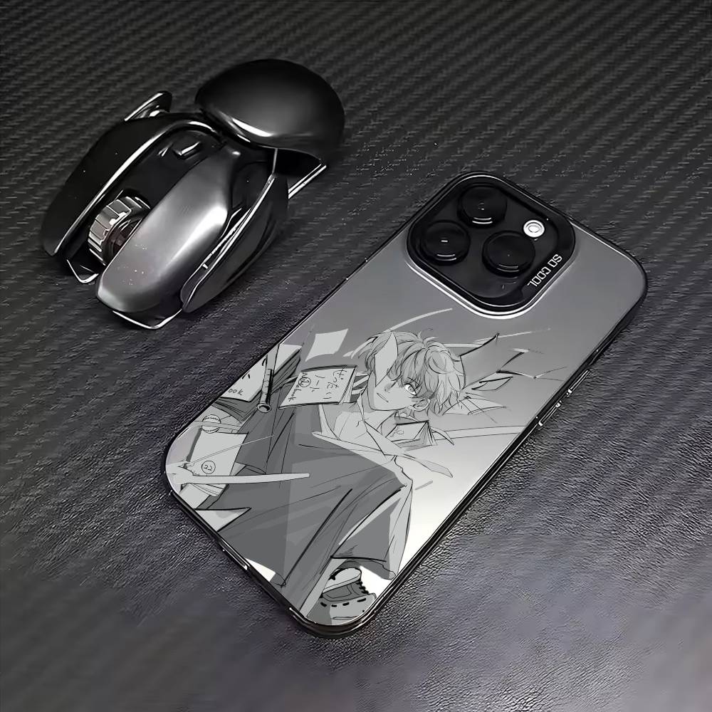 O-Oblivion Аниме Батарея Чехол Для Телефона Для iPhone17,16,15,14,13,12,11 Plus,Pro Max Цветной Посеребренный Внутренний Чехол
