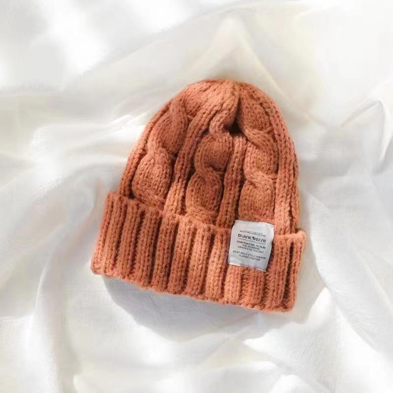 Hat Women's Autumn and Winter Warm Candy Colored Knitted Hat Yarn Hat