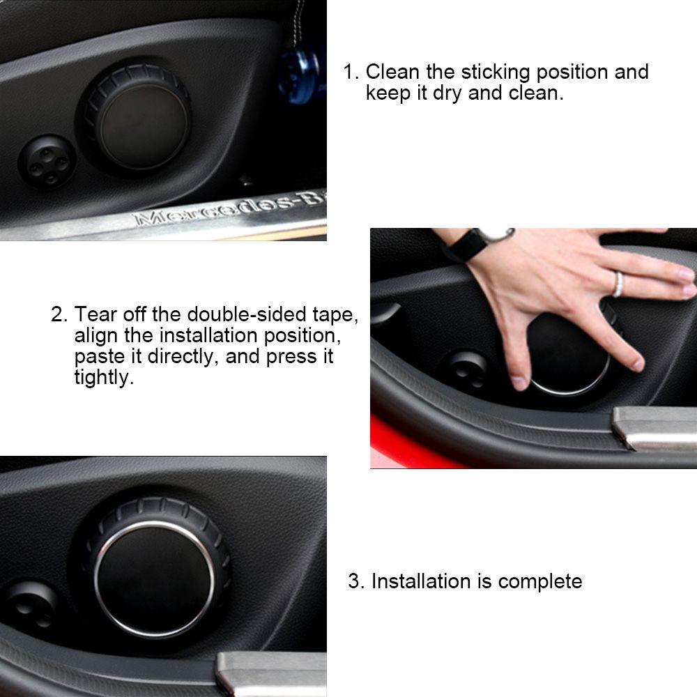 New Easy to Install Paste Version Exhaust port AC Ring Fittings 3pcs Car Decoration Sticker Outlet