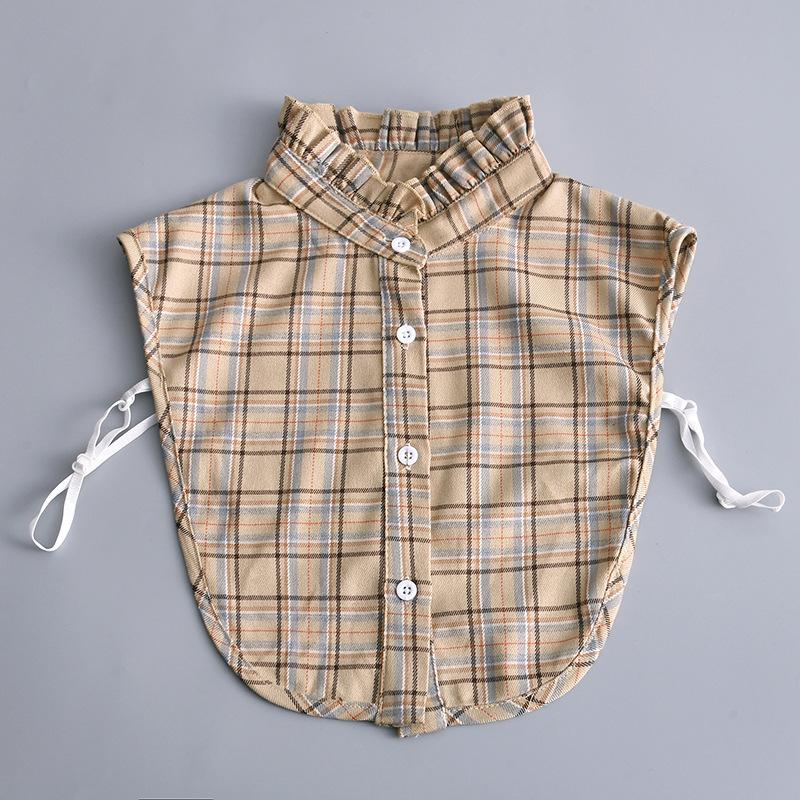 New Fake Collars Woman Vintage Half Shirt False Collar Woman Embroidery Detachable Lapel Collar Faux Col Accessories