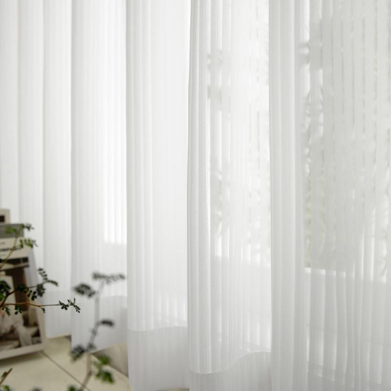 Adhesive Curtain No Punching Installation Balcony White Self-Adhesive Gauze Bedroom Bay Window Semi-Blackout Curtain