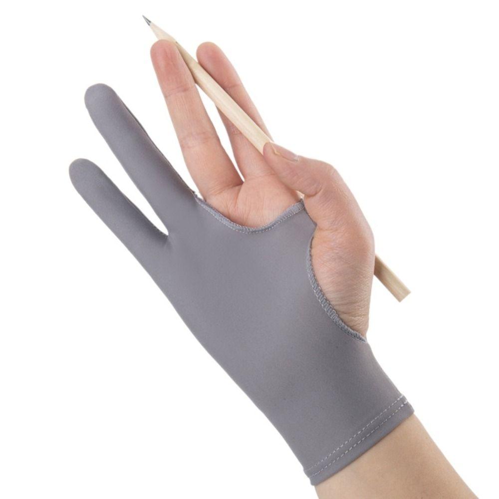 Anti-Scratch Black Blue Grey Pink Two Finger Glove Tablet Drawing Glove Art Supplies Painting Glove