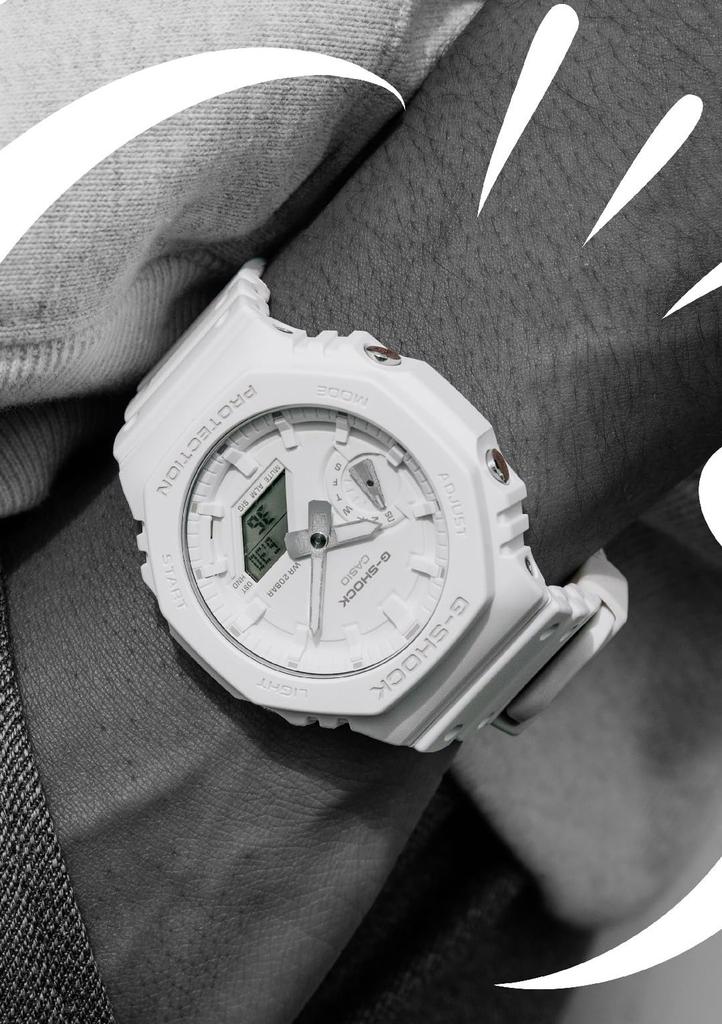 Часы серия Белый [Casio] G-Shock TONE-ONTONE GA-2100-7A7JF Мужские