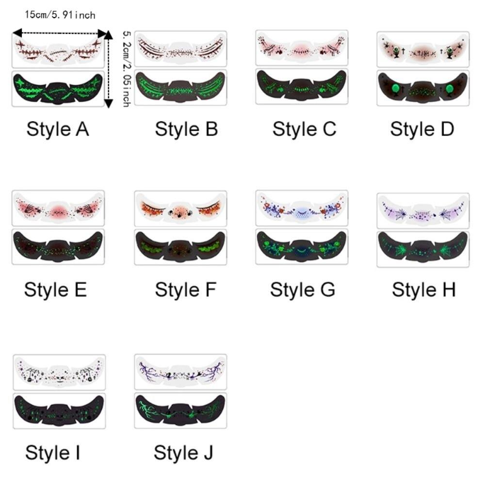 Water Transfer Printing Face Sticker Freckles Simulated Halloween Makeup Sticker  Stage Prop