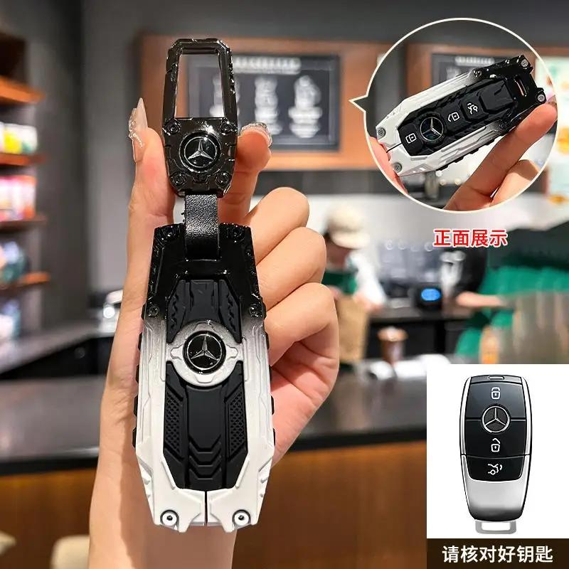SFX1 Carbon Fiber Key Fob Cover for Benz Key Case Protector Shell for Benz A-B-C Class S-Class G-Class E-Class CLA GLB CLS GLE GLC