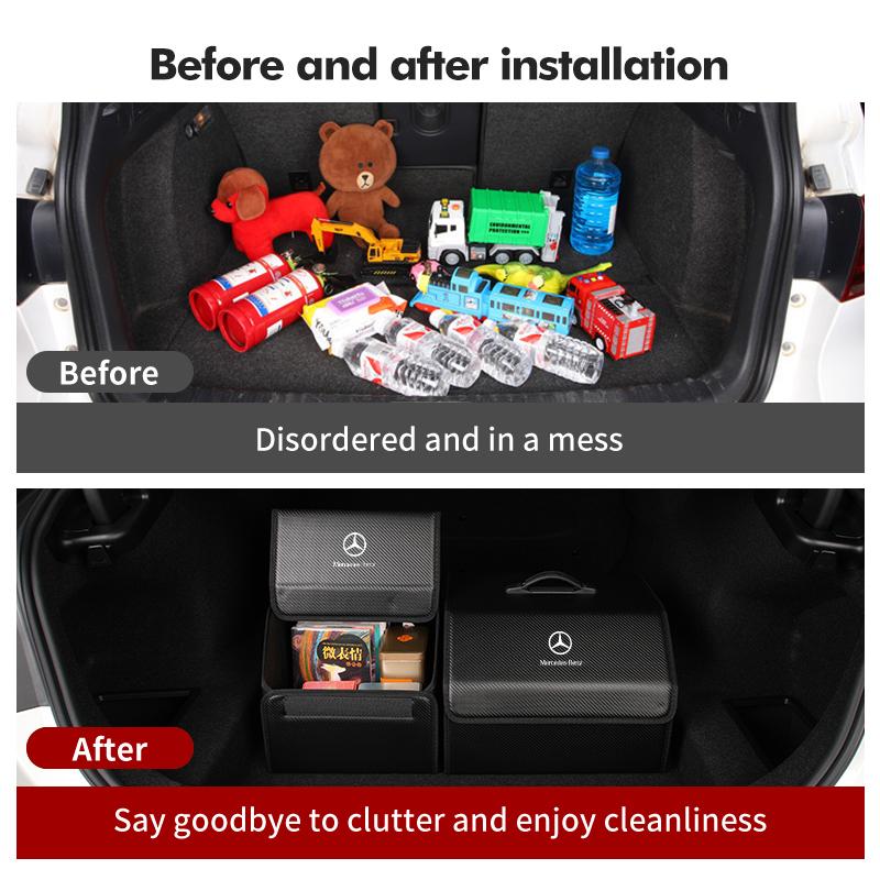 CRS1 Car Organizer Trunk Storage Bag Stowing Multiues Tidying Box For Mercedes Benz W202 W212 W126 W140 W168 W177 CLS GLE GLC GLS CLA