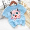 Футболка с принтом покемона Jigglypuff на лето 2026, свободная футболка из 100% хлопка для путешествий, игр и спорта в стиле Y2k