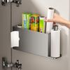 Держатель рулона бумаги, полка для хранения в холодильнике, прочная, несущая, простая в установке, многоцелевой самоклеящийся органайзер для шкафа
