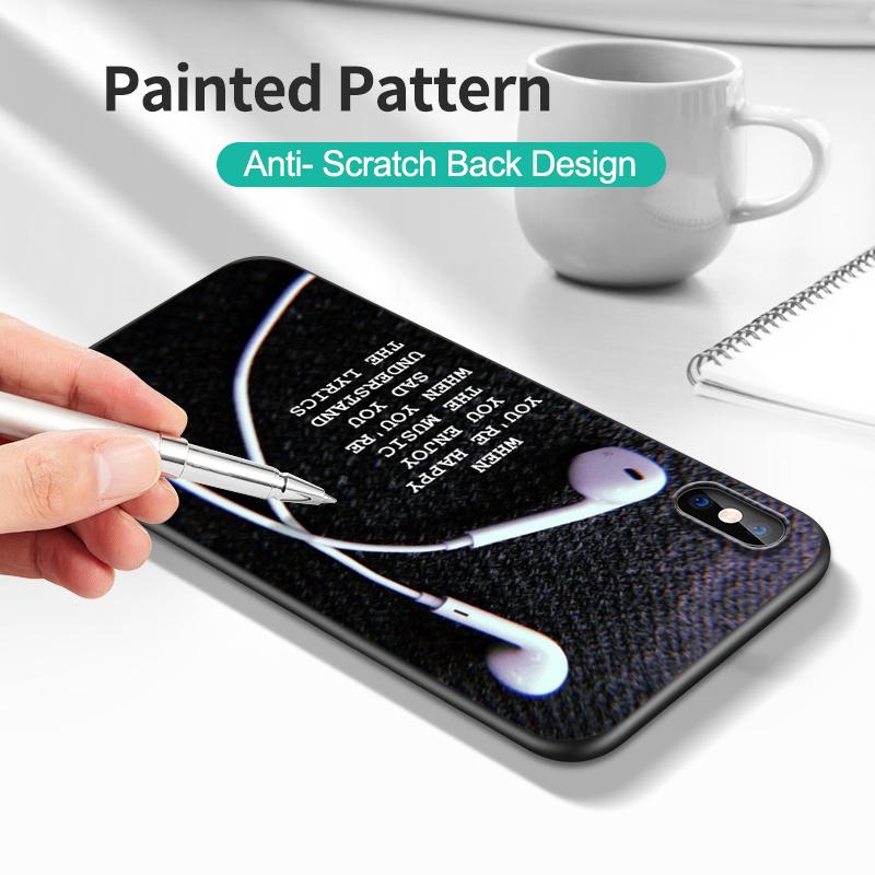 Черный чехол Tpu для Vivo Y85 Y89 Y91C Y90 Y91i Y91 Y95 Y93 Y93S 5G Y83 T1X 4G задняя крышка фраза жизни цитаты