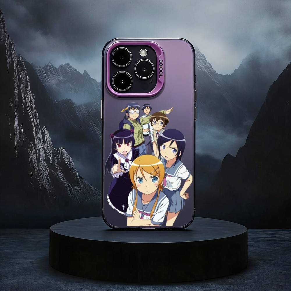 Чехол для телефона O-Oreimo-MO A-Anime для iPhone17,16,15,14,13,12,11 Plus,Pro Max Черный Конфетный серебристый чехол для телефона