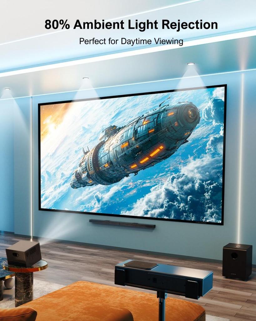 Ultimea Photon E-ALR 100 inch Projection Screen, 2.0 Gain Value, 120° Viewing Angle