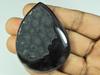 45X60X10MM Dyed Black Onyx Druzy Agate Pear Cabochon Loose Gemstone 255Cts. SK-4669