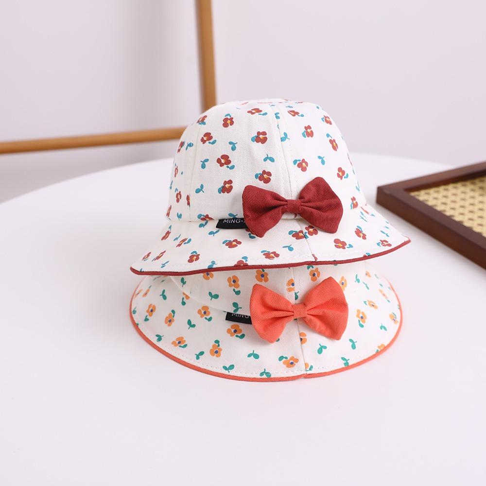 Korean Style Empty Top Kid Sunhat Bowknot Children's Fisherman Hat Baby Shading Hat  Spring/Summer