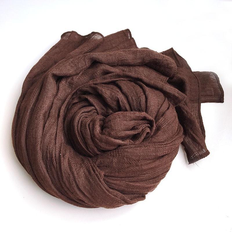 Silk Scarf Women'S Mulberry Silk Solid Color Versatile Summer Scarf Thin Sunscreen Outer Shawl Yarn Brown