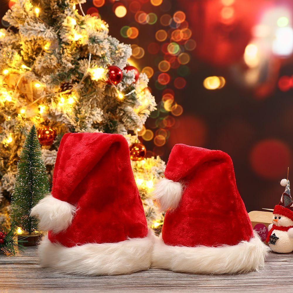 Красная рождественская шапка Толщина Рождественский подарок Универсальная шапка Санта-Клауса Маскарад
