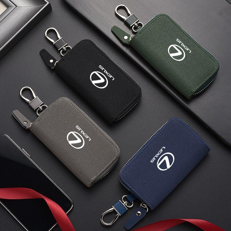 Leather Car Key Bag Cover Case Coin Wallet for Lexus RX330 IS250 Ct200h ES300h RX350 IS300h NX300h GS300 ES350 Auto Accessories