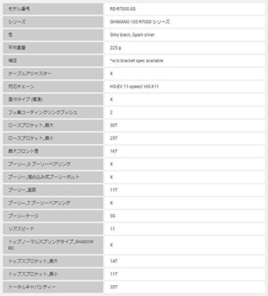 SHIMANO Задний переключатель скоростей 11S SS совместимый CS Low Side Max IRDR7000SSS серебристый RD-R7000 25-30T
