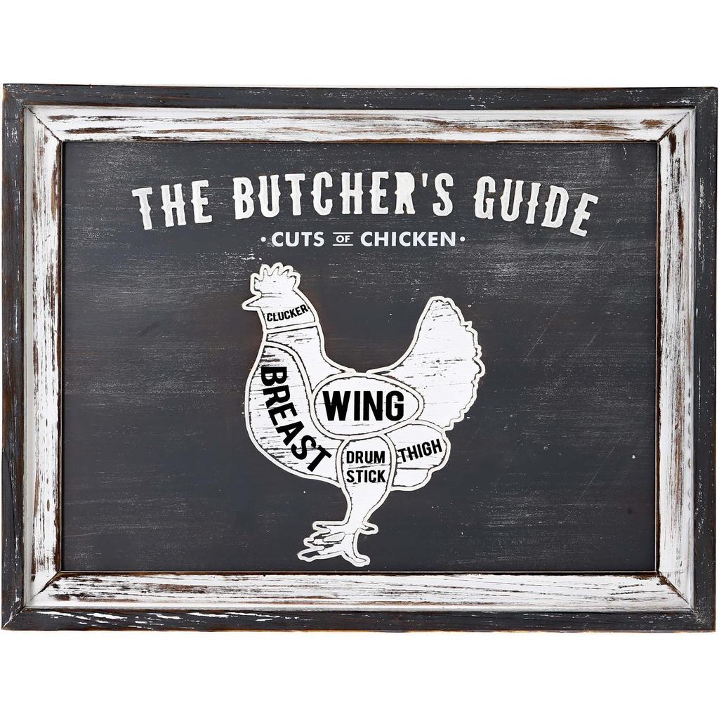 Hill Interiors Butchers Cuts Chicken Plaque