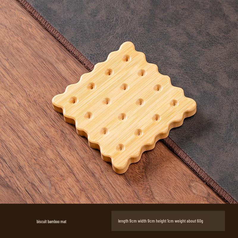 Круглый бамбуковый противоскользящий коврик и поднос для комнатных растений, подстаканников и декора